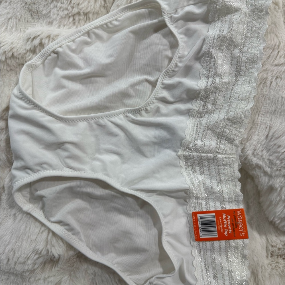 Warner's Women's White Lace Trim Panties